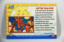 Pokemon Card First Movie #56 Better Than Ever - Blue Logo 1st Print ENG L016055 - Image 2