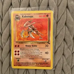Pokemon TCG Kabutops 24/62 Fossil Unlimited Non-Holo Rare Vintage LP - Image 1