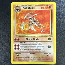 Pokemon TCG Kabutops 24/62 Fossil Unlimited Non-Holo Rare Vintage LP++ - Image 1