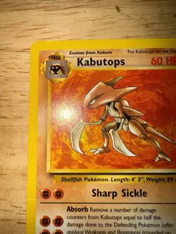 Pokemon TCG Kabutops 24/62 Fossil Unlimited Non-Holo Rare Vintage LP - Image 2