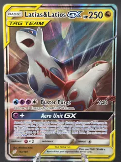 Latias & Latios GX 113/181 Ultra Rare Pokemon Sm-Team Up English Tag Team NM - Image 1