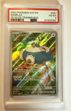 2023 POKEMON SVP EN-SV BLACK STAR PROMO 151 ELITE TRAINER BOX #051 SNORLAX PSA 4 - Image 1