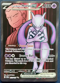 Team Rockets Mewtwo EX 213/182 Destined Rivals Pokemon TCG Mint/NM - Image 1