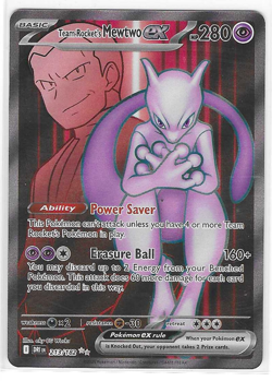 Team Rockets Mewtwo EX 213/182 Destined Rivals Mint Condition Pokemon TCG - Image 1