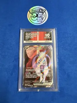 Pokemon TCG - Team Rockets Mewtwo EX 213/182 - Destined Rivals - ACE 10 Gem Mint - Image 1