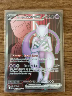 Team Rockets Mewtwo EX 213/182 Pokemon TCG Destined Rivals Rare Fast Shipping - Image 1