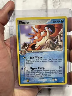 Kingler Pokemon Card 26/112 FireRed & LeafGreen Rare Lightly Played LP Vintage - Image 1