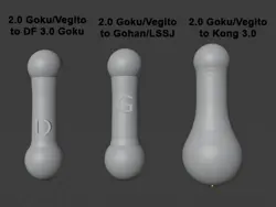 SHF 2.0 Goku/Vegito Heads to 3.0 Body Neck Pegs - READ DESCRIPTION! - Image 1