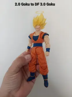 SHF 2.0 Goku/Vegito Heads to 3.0 Body Neck Pegs - READ DESCRIPTION! - Image 3