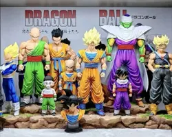 9 PC SET Goku Vegeta Trunks Gohan Figure - Dragon Ball Z Super Saiyan Statue - Image 1