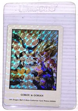 149 Prism Dragon Ball Z Hero Collection Card Power 999999 Gokou & Gohan - Image 2