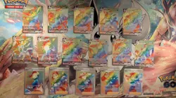 Pokemon Evolving Skies Secret Rainbow Rare Complete Set Near Mint NM Raw 16 Card - Image 1