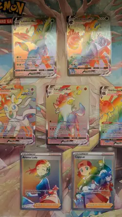 Pokemon Evolving Skies Secret Rainbow Rare Complete Set Near Mint NM Raw 16 Card - Image 2