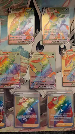 Pokemon Evolving Skies Secret Rainbow Rare Complete Set Near Mint NM Raw 16 Card - Image 3