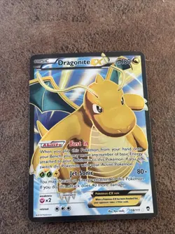 Pokemon TCG Dragonite EX Full Art Card 108/111, XY-Furious Fists MP/HP - Image 1