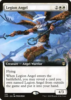1x Legion Angel - Foil Extended Art NM Eng MTG - Zendikar Rising - Image 1