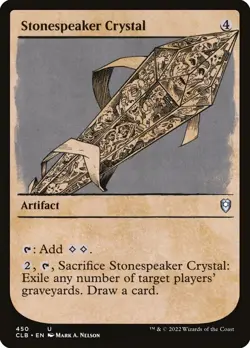 Stonespeaker Crystal 450 Showcase FOIL Uncommon Baldur's Gate MTG NM - Image 1