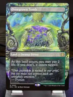 MTG - Overgrown Tomb (0350) Rare (Borderless) - Lorwyn Eclipsed - Image 1