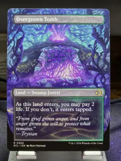 MTG - Overgrown Tomb (0350) Rare (Borderless) - Lorwyn Eclipsed - Image 2