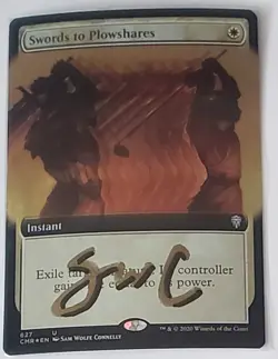 MTG Swords to Plowshares (Extended Art) Foil SHADOW SIGNED BY ARTIST - Image 1