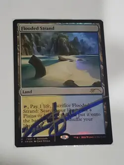 MTG FOIL FLOODED STRAND SHADOW SIGNED BY ARTIST UMP PROMO - Image 1