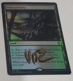 MTG Polluted Delta Foil SHADOW SIGNED BY ARTIST - Image 1