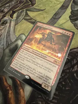 PROMO FOIL Cavalier of Flame x1 2020 Core Set MTG Elemental - Image 4