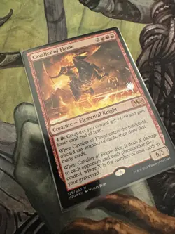 PROMO FOIL Cavalier of Flame x1 2020 Core Set MTG Elemental - Image 5
