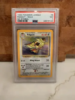 Pokemon TCG Pidgeot Jungle 8/64 Holo Unlimited NO SYMBOL - Image 1