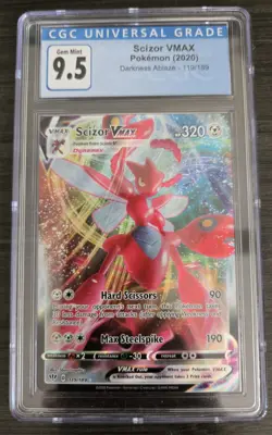 Scizor VMAX Full Art 119/189 Darkness Ablaze Gem Mint CGC 9.5 Pokemon Card 2020 - Image 1