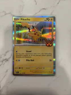 Pokemon Card PIKACHU 062/193 Trick or Trade 2023 with Halloween Stamp Hologram - Image 1