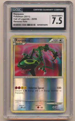 2011 POKEMON CALL OF LEGENDS RAYQUAZA REVERSE HOLO #20/95 CGC 7.5 - Image 1