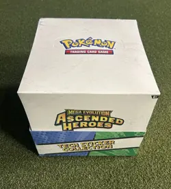 Pokemon TCG Ascended Heroes Tech Sticker Collection Display Case 12 Count SEALED - Image 1