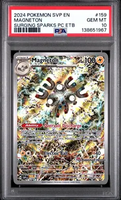 Pokemon Center Magneton #159 PSA 10 Surging Sparks Promo - Image 1