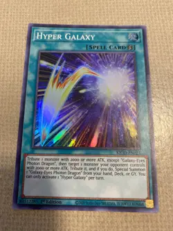 Yu-Gi-Oh! hyper galaxy mint Super rare 1st ed KICO-EN021 - Image 1