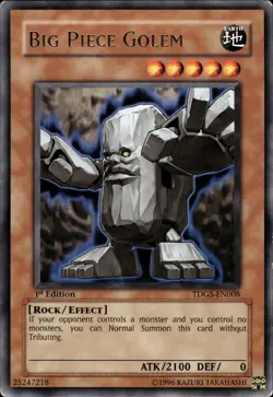 Big Piece Golem - Rare 1st Edition TDGS-EN008 - MP - YuGiOh - Image 1