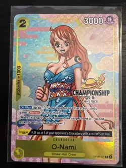 One Piece TCG O Nami OP06-101 TEXTURED FINALIST CS EVENT PACK M 2025 - Image 1