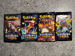 Pokemon TCG 4x (=1 Artset) Shining Fates Booster Pack Genuine Factory Sealed - Image 1