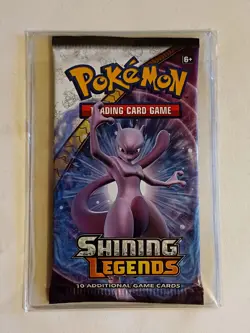 Pokemon TCG - Sun & Moon Shining Legends Booster Pack Sealed - Mewtwo Artwork - Image 1