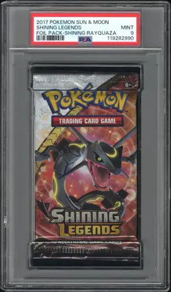 2017 Pokemon Shining Legends Shining Rayquaza PSA 9 Foil Booster Pack MINT! - Image 1