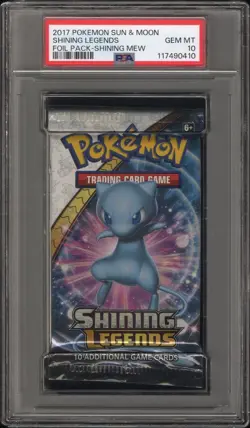 2017 Pokemon Shining Legends Shining Mew PSA 10 Foil Booster Pack GEM MINT! - Image 1