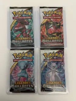 Lot of (4) Pokemon French Shining Legends Booster Packs SEALED (ARTSET) - Image 1