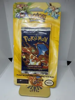 Pokemon 1999 Base Set Sealed Blister Pack WOTC ShadowlessU Charizard Art 34.1g - Image 2