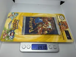 Pokemon 1999 Base Set Sealed Blister Pack WOTC ShadowlessU Charizard Art 34.1g - Image 3