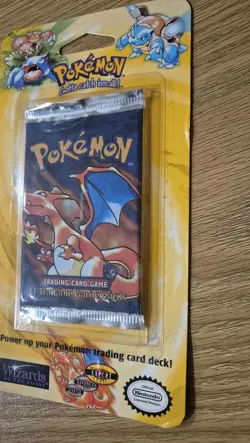 Pokemon 1999 Base Set Sealed Blister Pack WOTC ShadowlessU Charizard Art 34.1g - Image 5