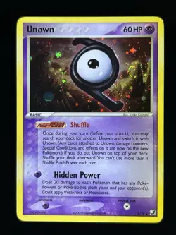 Pokemon TCG Unown Z Holo Rare Z/28 Vintage - EX Unseen Forces - LP - Image 1