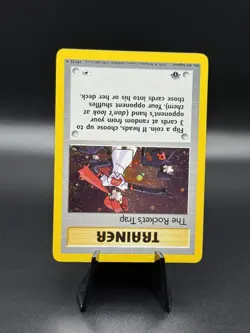 The Rocket's Trap 019/132 Gym Heroes Holo 1st Edition Pokemon Wizards LP - Image 2