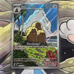 2024 Pokemon Surging Sparks Alolan Dugtrio 208/191 Illustration Rare Holo - Image 2