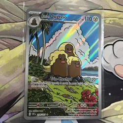 2024 Pokemon Surging Sparks Alolan Dugtrio 208/191 Illustration Rare Holo - Image 3