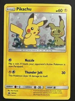 Pokemon 2019 Pikachu SM162 Sun & Moon Black Star Promo Holo Card TCG - Image 1